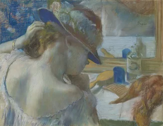 Vor dem Spiegel, 1889 (Pastell auf Papier)